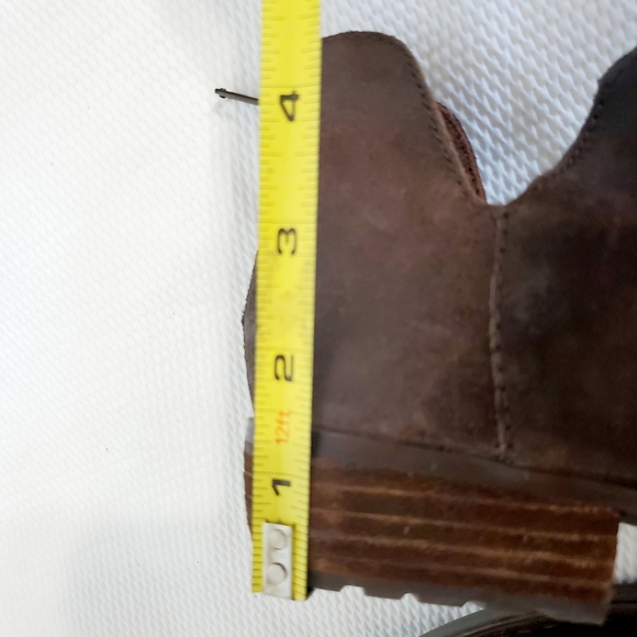 Born Kerri Brown Leather Back Zipper Ankle Boots Size 8 - Picture 13 of 13